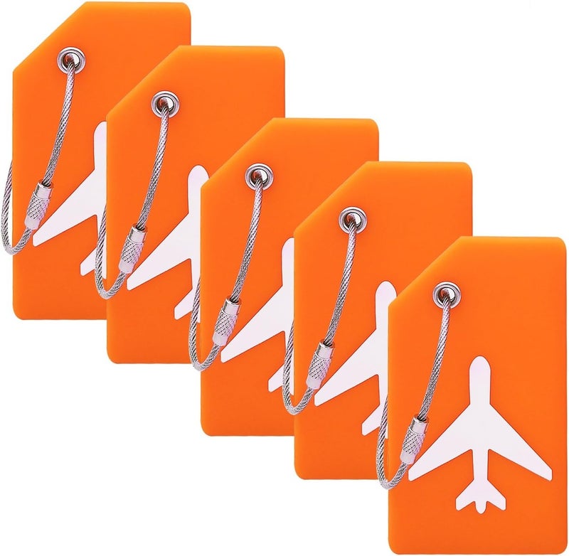 Ovener 5Pack Silicone Luggage Tag with Name ID Card Perfect to Quickly Spot Luggage Suitcase by - Image 1